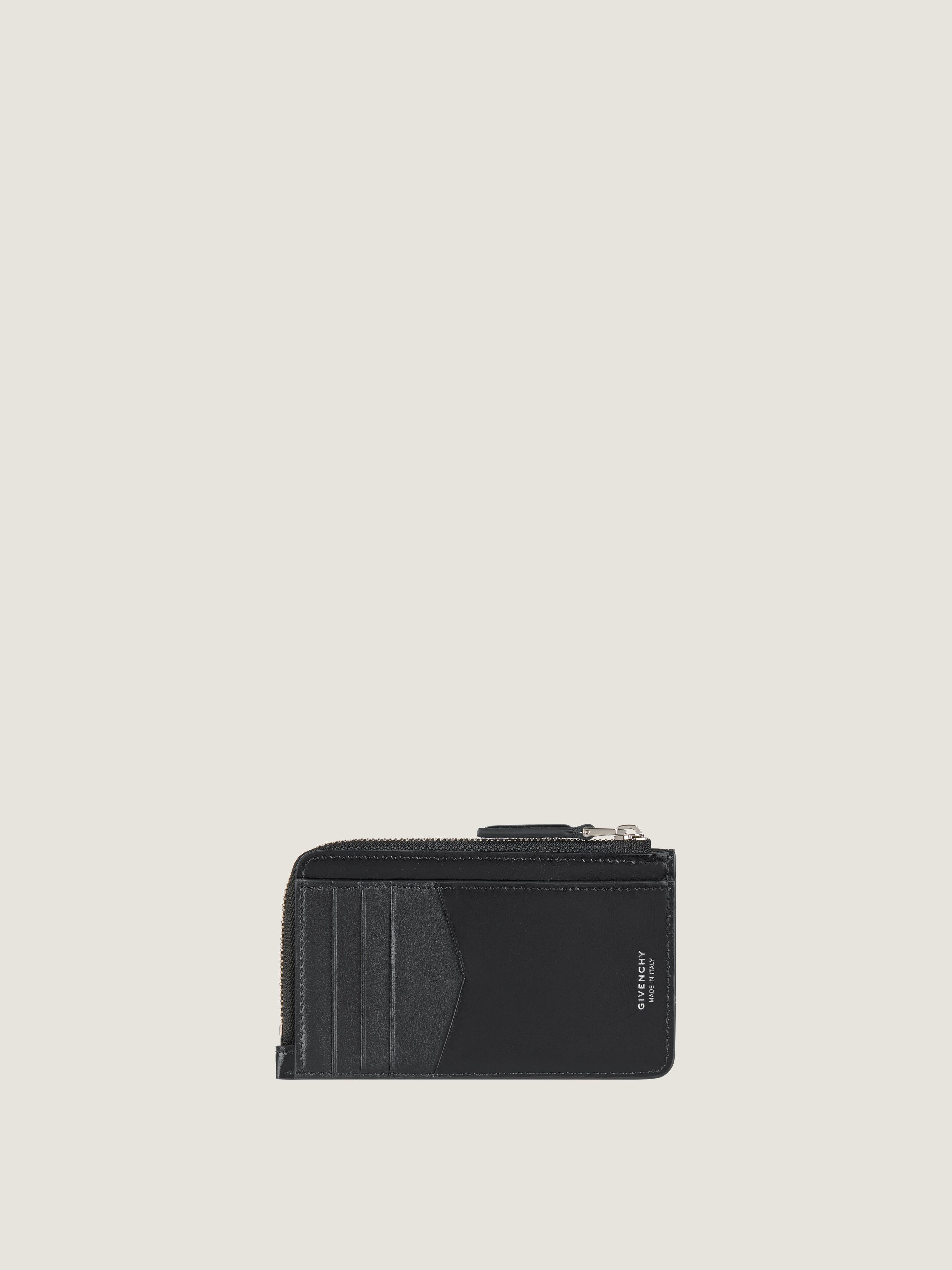 Antigona zipped card holder in Box leather